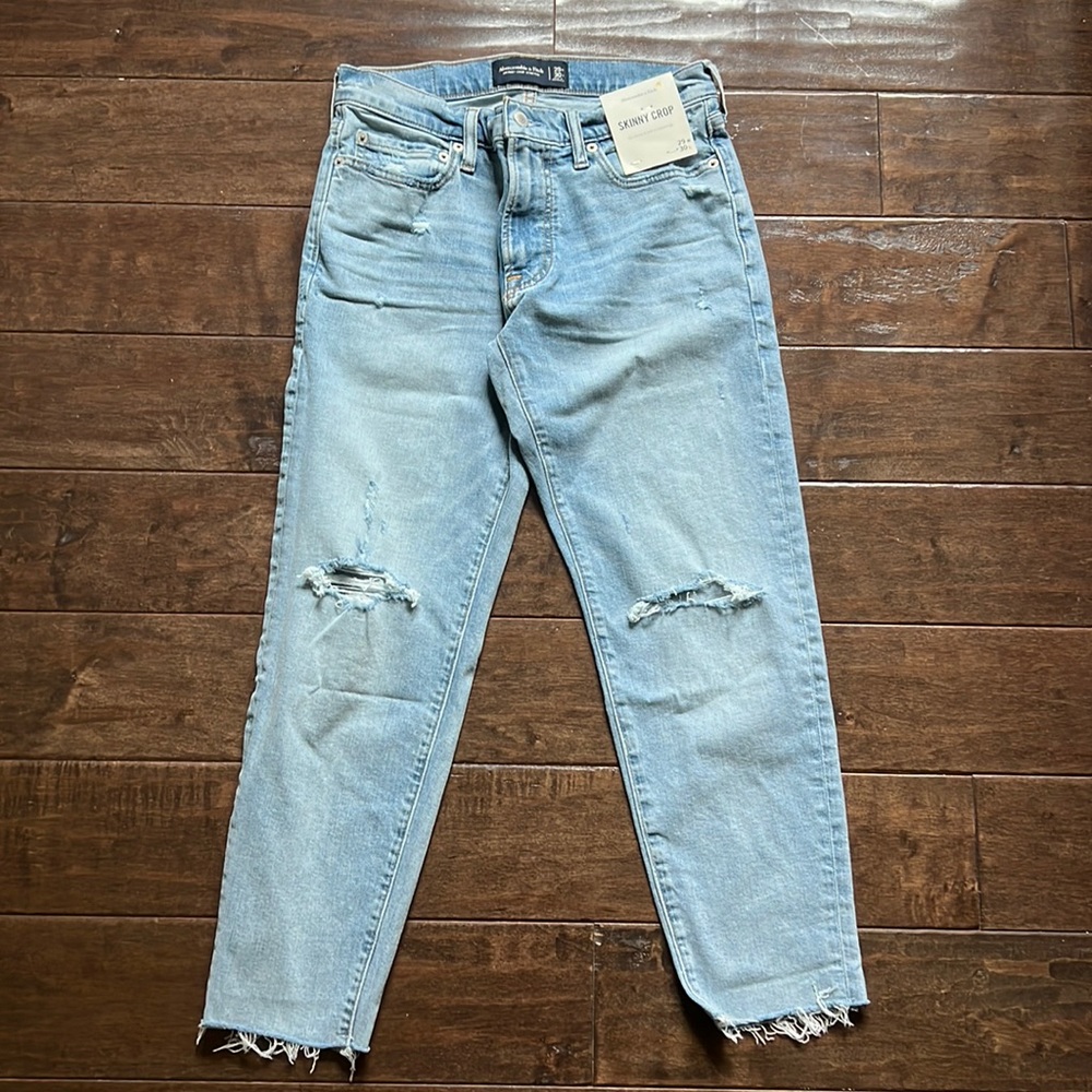 Abercrombie and Fitch Ripped Skinny Jeans